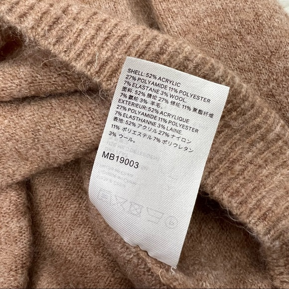 Woolen Bloom Scoop Neck Tan Brown Size Small Women’s Long Sleeve Sweater - Picture 5 of 5